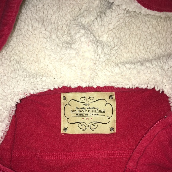 Toddlers Sherpa lined Red hoodie - Picture 7 of 7